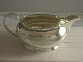 1924 Silver Flat Oval Art Deco Cream Jug 159 Grams Ernest Druiff