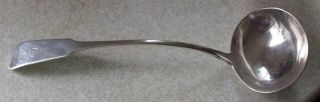 Antique Sterling Silver Provincial Soup Ladle,  Stamped Sn,  Scottish Or Irish, .