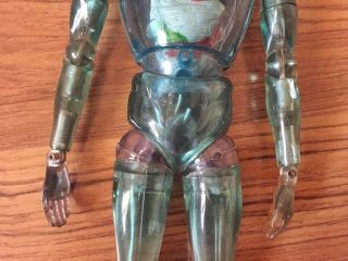 Vintage Takara 1970s Henshin Cyborg clear - blue figure japan 70s ' 2 3