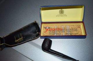 Antique Dunhill Shell Briar Pipe & Box Nos