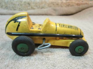 Vintage Marx Wind Up Yellow Indy Or Midget Car,  No Driver,