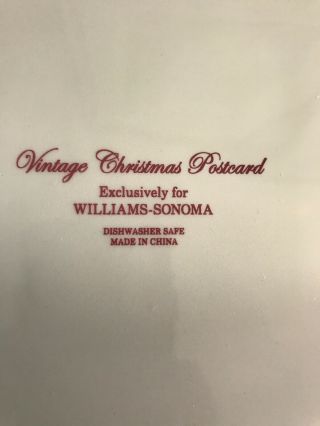 Williams Sonoma Christmas Vintage Postcard Cookie Jar 8