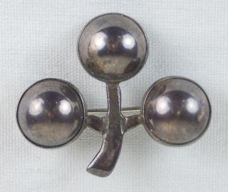 Early Hector Aguilar 1943 - 1948 Mexican Modernist Silver Brooch