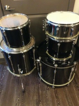 Vintage 5 - Piece Yamaha Stage Custom Black For Local Pick - Up Only
