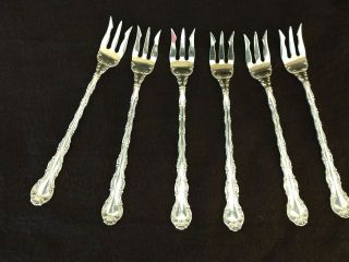 Gorham Strasbourg Sterling Silver Cocktail Forks - 5 1/2 " - Set Of 6