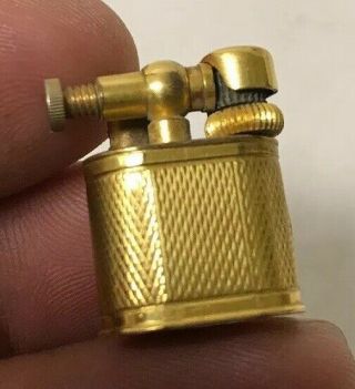 Vtg Dunhill “baby” Sylph Gold - Plated Miniature Mini Petrol Lift Arm Lighter