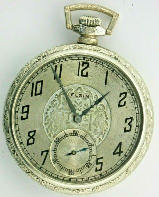 1928,  14k Gold Filled Elgin Pocket Watch 16 Size - Grade 387 - 17 Jewels