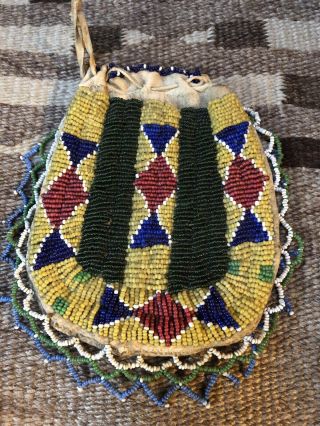 Antique Native American Beaded Pouch