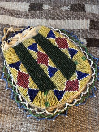 antique native american beaded Pouch 3