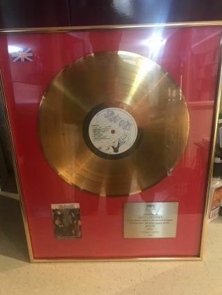 Stray Cats - Debut 100 Bpi Gold Presentation Disc Lp Rare