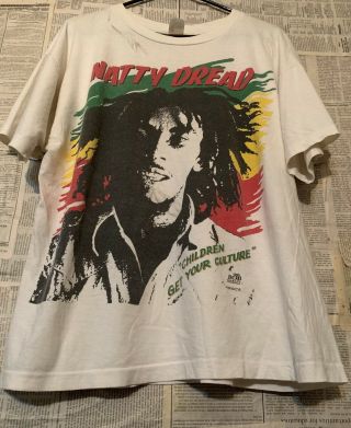 Vtg 90s Bob Marley Tuff Gong Reggae T - Shirt