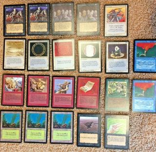 Mtg Beta 22 Card Lot; Vintage Magic The Gathering; 3 Forest; Sink Hole & More