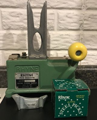 Vintage Rhyne Pick Machine Floral Stemming Tool w/Picks 2