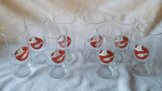 Vintage 1984 Ghostbusters Drinking Glass Tumblers Set Of 8