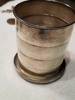 Rare Antique Whiting Mfg Co Sterling Silver Collapsible Julep Cup 74 Grams