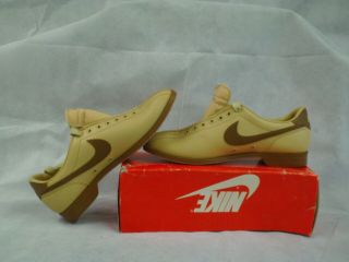 Vtg 80s Nike Bowling Shoes Mns Sz 10 Tan Brown Never Worn
