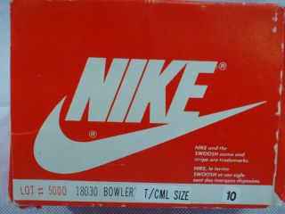 Vtg 80s Nike Bowling Shoes Mns Sz 10 Tan Brown Never Worn 5