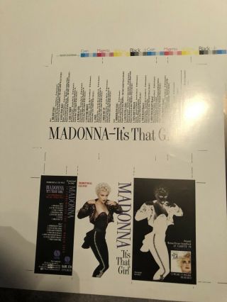Madonna It’s That Girl Printer’s Proof - Rare - MDNA Rebel Heart Erotica Dita 2