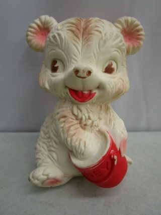 Vintage Edward Mobley Arrow Rubber Baby Honey Bear Squeaky Toy 5 " (rubber)