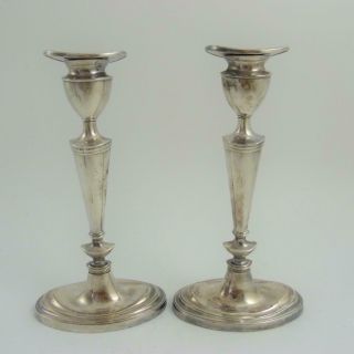Vintage Silver Plated Regency Candlesticks