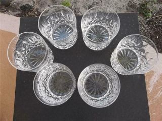 6 VTG WATERFORD CRYSTAL LISMORE 9oz OLD FASHION GLASSES TUMBLERS MINTY 4
