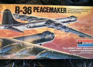 Vintage B - 36 Peacemaker 1/72 Airplane Model Kit