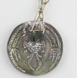 VTG Hopi Sterling Silver Overlay Mudhead Kachina Signed Handmade Chain Necklace 5