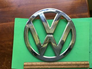 Vintage 12 3/8 " Large Vw Bus Emblem Volkswagen — Front Nose