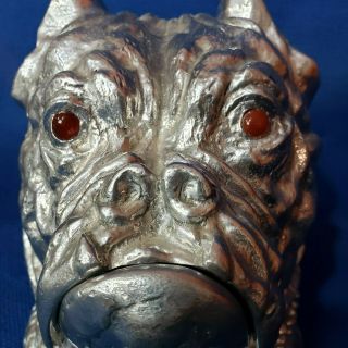 RARE Vintage Arthur Court Bulldog 19 Cast Aluminum Ice Bucket Wine Cooler 1979 10