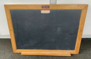 Vintage National School Natural Slate Co Chalkboard Slatington Pa W/tray