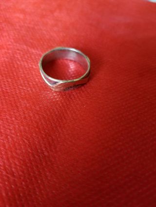 Vintage Levin Designer Signed 14k & Sterling Silver Modern Ring Size 9