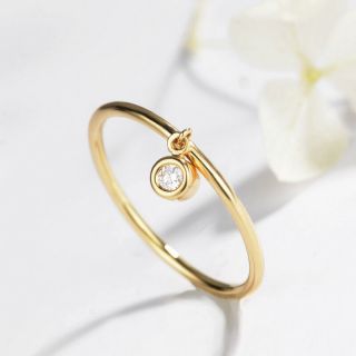 100 Natural Diamond 14k White Yellow Rose Gold Drop Refined Custom Ring R186