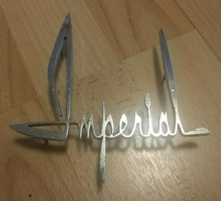 Vintage 1961 - 63 Chrysler Imperial Mopar Script Emblem Oem Pn 63004 2244876