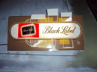 Vintage Black Label Beer Lighted Sign Lamp Bar Man Cave