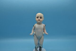 Antique Germany Porcelain Bisque Doll with Glass Eye and rare legs 2