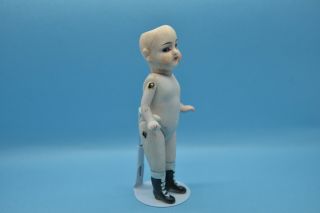 Antique Germany Porcelain Bisque Doll with Glass Eye and rare legs 5