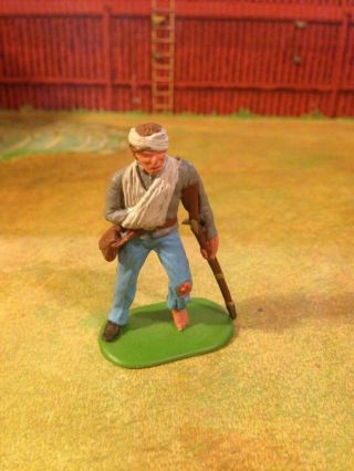 Wounded Confederate Civil War Hand Painted Plastic Figure
