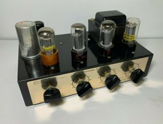 Vtg 1952 Grommes Lj2 Mono Tube Amplifier Amp Old Little Jewel Usa