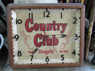 Vintage Country Club Beer Electric Wall Clock