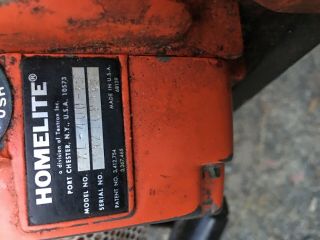 Very rare homelite xl400 anti vibe chainsaw,  Homelite vintage chainsaw 8