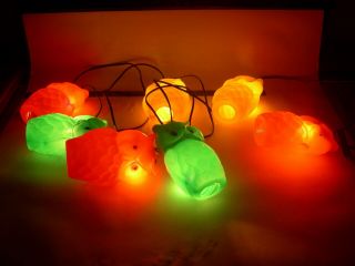 Vintage Retro NOMA Owl Party Lites String 7 Camping Rv Patio Blow Mold Lights 2