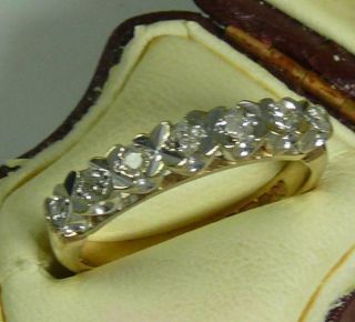 Vintage 1976 9ct Gold Uk H/m.  25ct Diamond Eternity Ring Size N 2.  9 Gr
