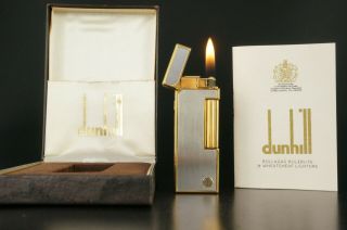 Dunhill Rollagas Lighter Neworings W/box Vintage 561
