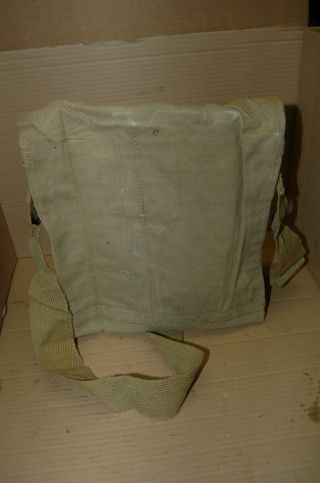 British WWII MKVII Gas Mask Bag Indiana Jones Vintage vtg 3