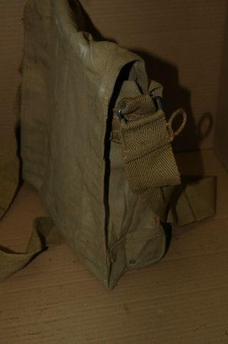 British WWII MKVII Gas Mask Bag Indiana Jones Vintage vtg 4