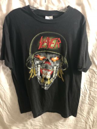 Vintage Slayer 1991 Clash Of The Titans With Tour Dates Shirt Xl Brockum