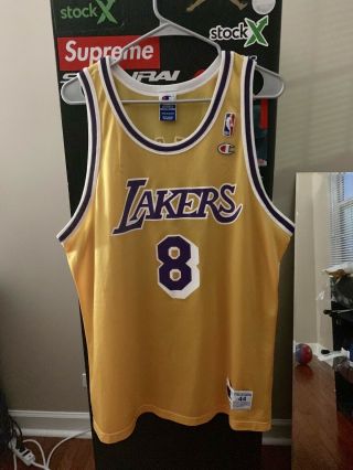Vintage Kobe Bryant Los Angeles Lakers Champion Jersey 44 Large