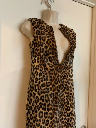 Vintage 1960 ' s Leopard Dress Cape & Hat 3 piece outfit Rockabilly tiki GoGo VLV 5