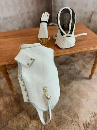 Vintage Artisan Miniature Dollhouse Nantasy Fantasy Fencing Jacket Mask Glove