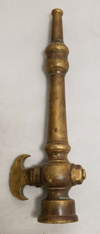Vintage ELKHART Brass Mfg Co.  Chief Brass Fire Nozzle Indiana,  Brass Sprayer 10